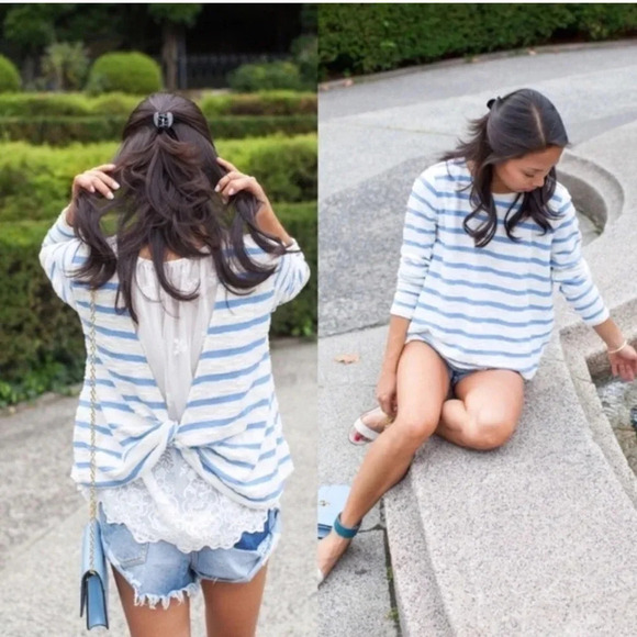 Anthropologie Sullivan + James Ingleside Twist Back Lace Top - Picture 2 of 6